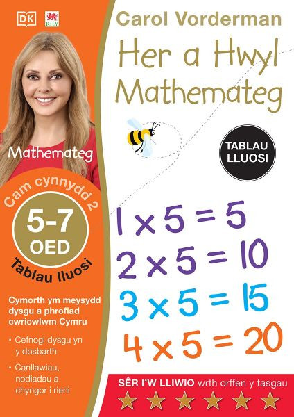 Her a Hwyl Mathemateg: Tablau Lluosi, Oed 5-7 (Maths Made Easy
